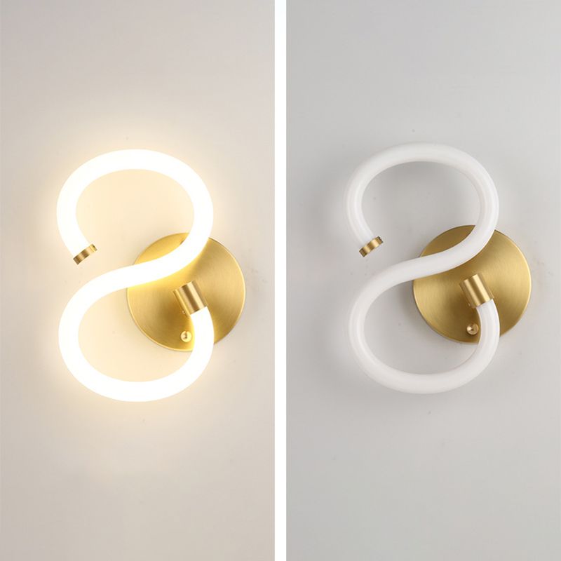 Linear Wall Sconces Modern Metal Wall Lamp in Gold for Living Room