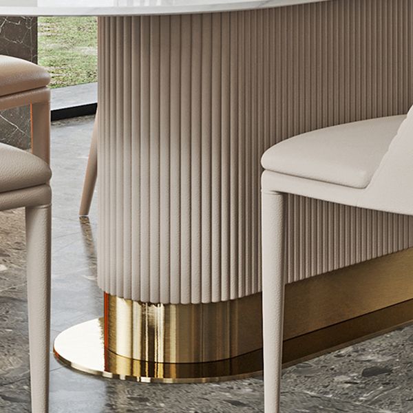 Modern Dining Sintered Stone Table Dining Oval Table for Home