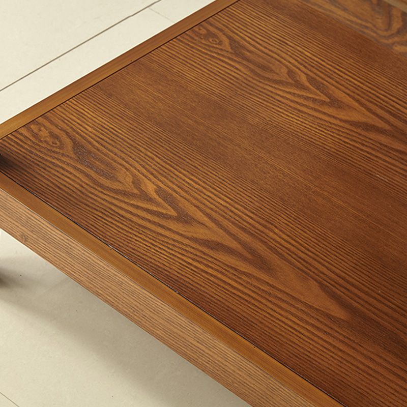 23.6"Tall Modern Wood Side Table Square End Table for Living Room