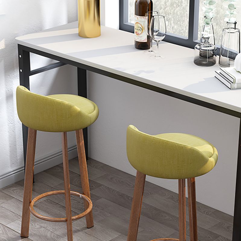 Scandinavian Style Bar-stool with Metal Legs Single Counter Stool for Kitchen Bar