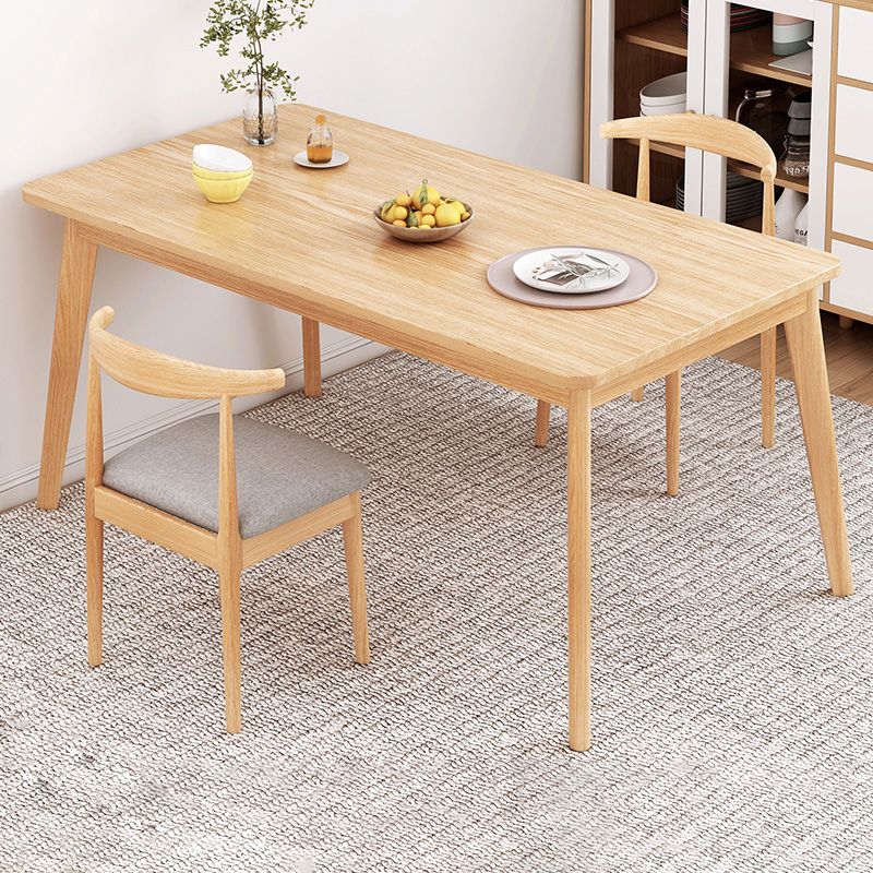 Minimalist Standard Kitchen Dining Set MDF Rectangle Shape Dining Set with 4 Legs Base
