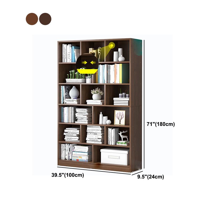 Scandinavian Style Bookshelf Engineered Wood Bookcase for Home Office Study Room