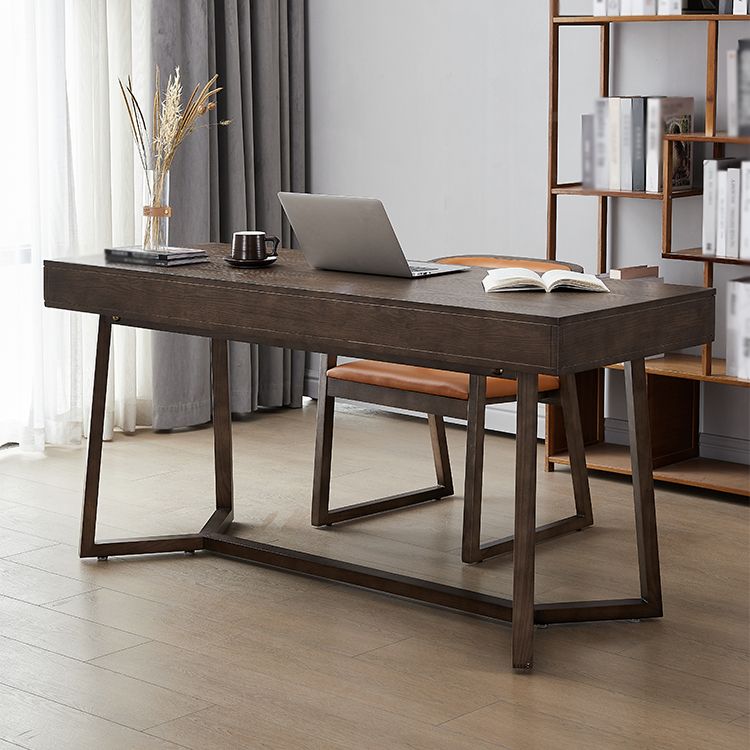 Medieval Ash Wood Dining Table for Restaurant Rectangle Table with Trestle Base