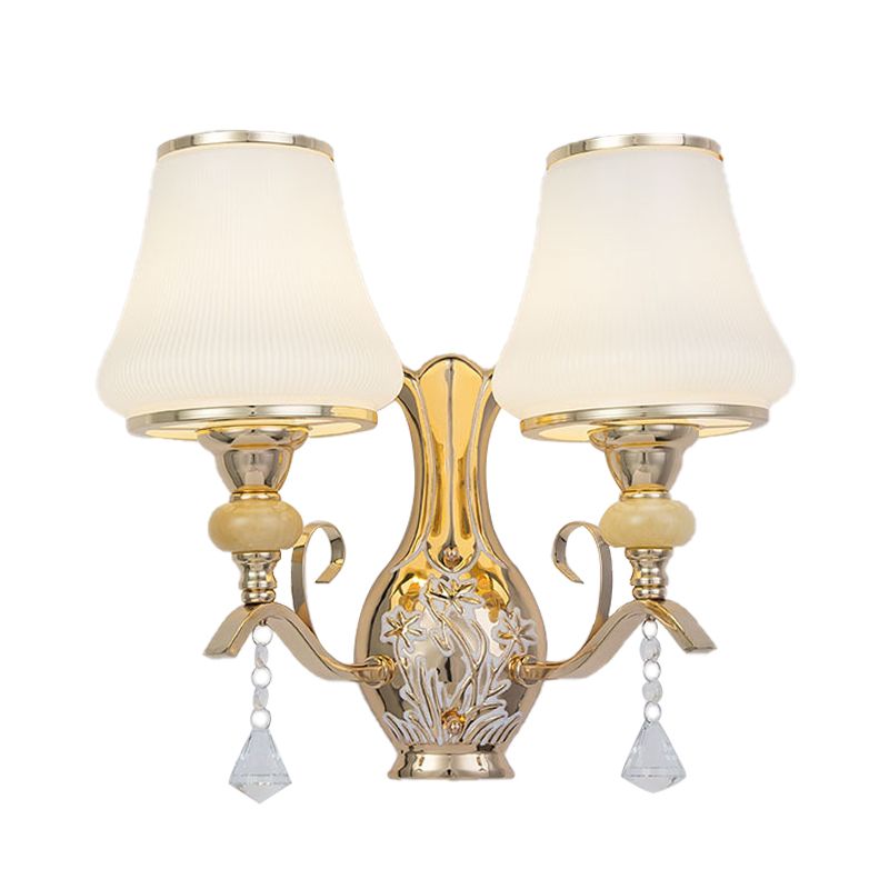 Lámpara de pared de campana de vidrio ópal