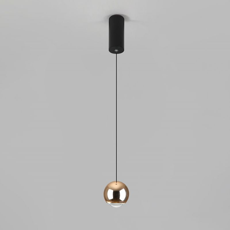 Globe Hanging Light Fixtures Modern Suspension Lamp with Clear Acrylic Shade