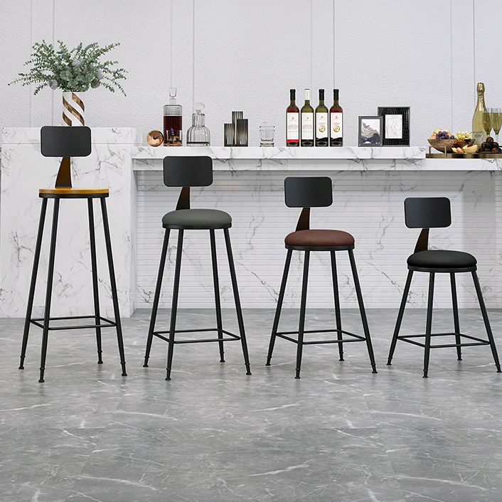 Industrial Style Bar-stool Metal Legs Counter Stool for Kitchen Bar