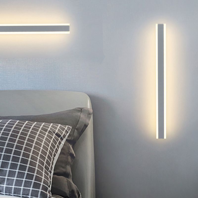 Rechteck -Wandleuchten moderne minimalistische Acryl 1 Licht Eitelkeit Licht