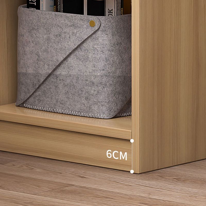 Engineered Wood Shelf Bookcase Standard Modern Bookshelf with Closed Back