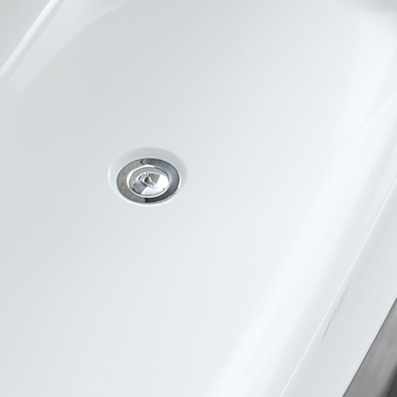 Bathroom Acrylic Oval Bathtub Soaking Tubs without Base in White