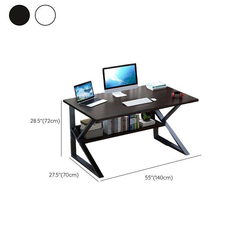 Contemporary Gaming Desk Antique Finish Wooden Computer Desk