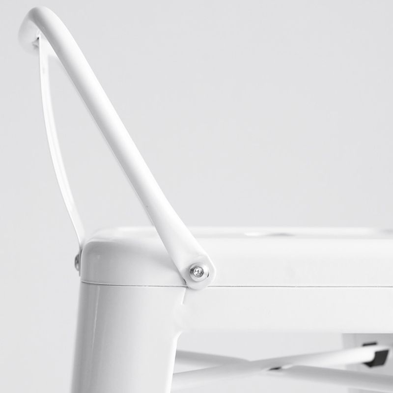 Modern Coffee Shop Counter Stool Square Metal Footrest Bar & Counter Stool