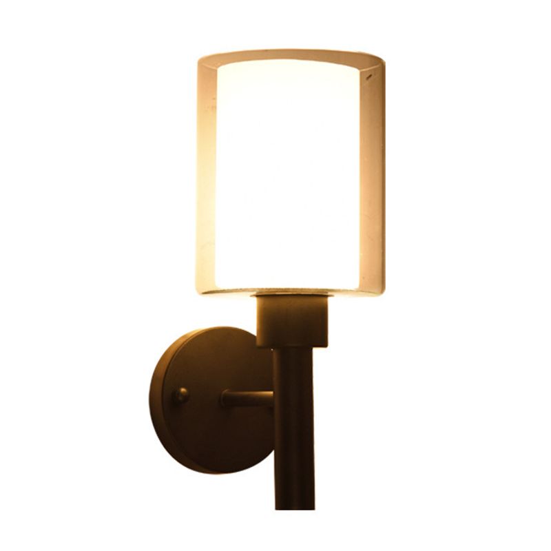 Modern Vanity Lamp Cylinder Glass Wall Light Fixture for Bathroom