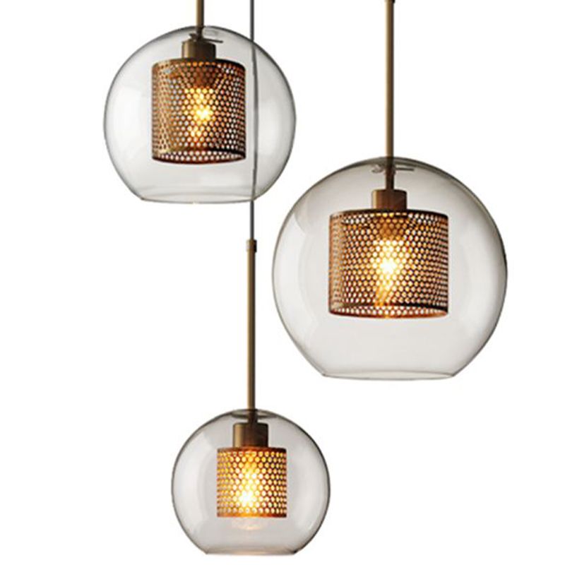 Glass Hanging Pendant Light Minimalist Dining Room Ceiling Hanging Light