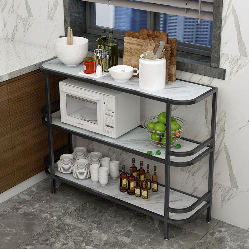 Modern Simple Kitchen Island Table Dining Room Stationary Prep Table