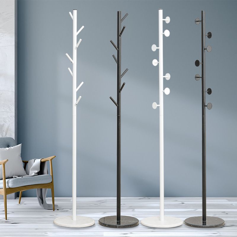 Contemporary Style Hall Tree Metal Coat Rack Free Standing Coat Hanger