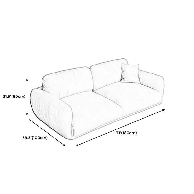 Square Arm Loose Back Sofa 39"W Modern Sofa  for Living Room