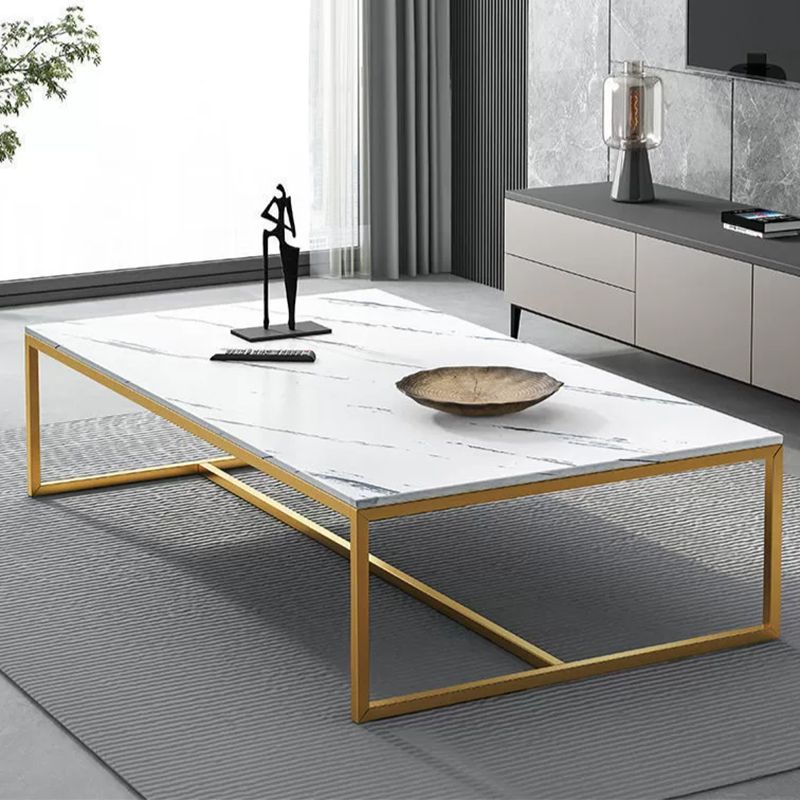 Trestle Type Base Rectangular Slate Table Board Ornate Style Coffee Table