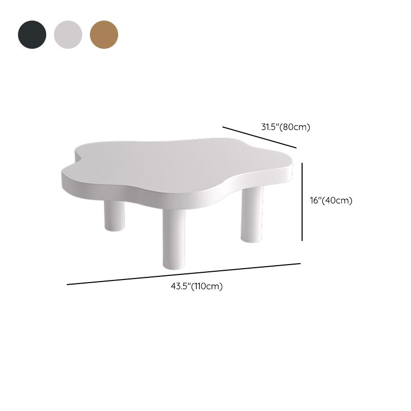 Solid Wood Single Coffee Table 3 Legs Free-Form Coffee Table