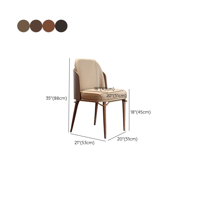 Upholstered Dining Chairs Faux Leather Chairs with Wood Base