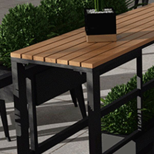 Modern 1/2/5 Pieces Metal Bar Table Set Rectangle Bar Table with High Stools