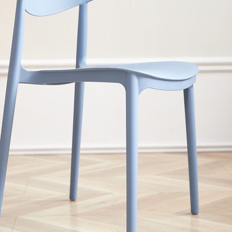 Dining Room Kitchen Dining Chair Open Back Plastic Side Chair