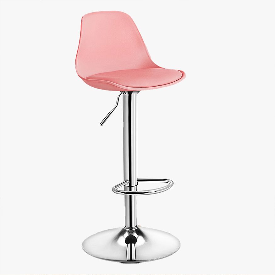 Contemporary Style Liftable Bar Stool Bucket Counter Bar Stool with Metal Legs