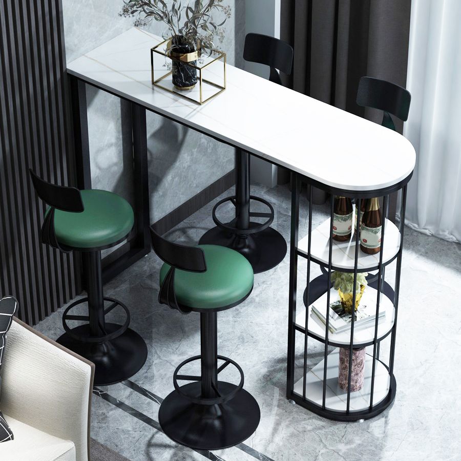 Modern Table and Stool Set 1/3/5 Pcs Free Form Bar Table and Adjustable Height Stools