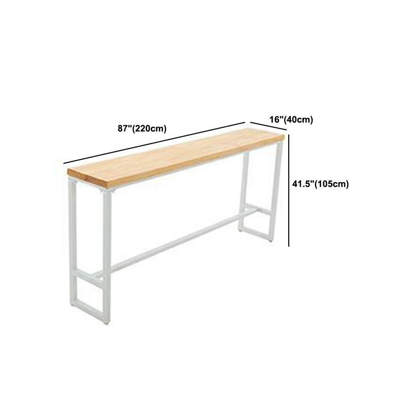 Iron and Wood Rectangular Table Modern Minimalist Home Bar Table