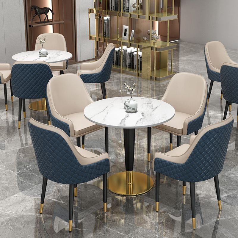 Modern Style Round Dining Table Sintered Stone Table for Dining Room