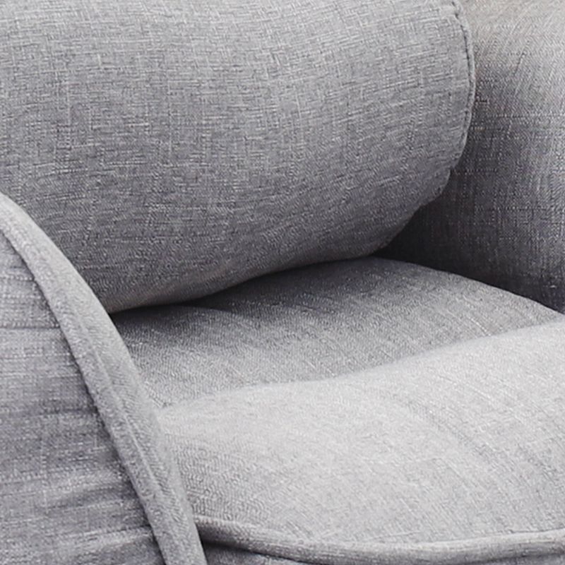 Flared Arms Chair with Pillow Back and Basic Four Legs for Bedroom