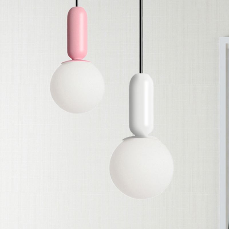 Nordic Elemy Bare Bulbe Pendant Light 1 Head Hanging Lampe for Study Room Bedroom