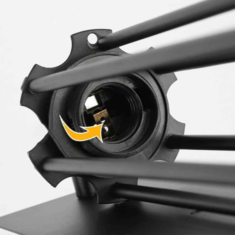 Industrial Black Metallic Lighting Flush Mount Wall Light for Living Room