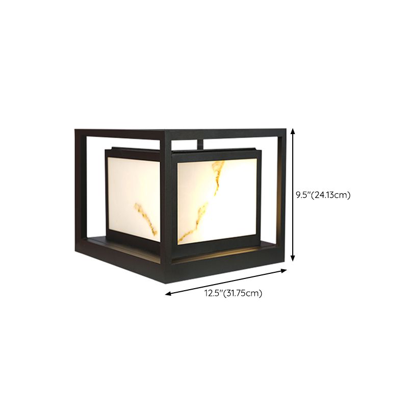 Contemporary LED Pillar Light Minimalist Solar Lighting Fixture for Backyard