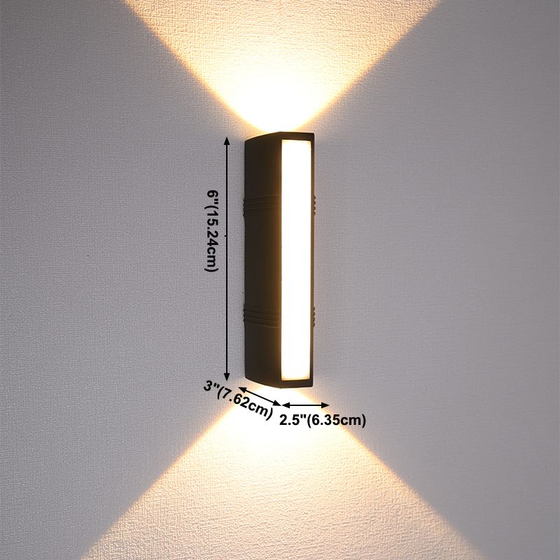 Modern Style Rectangular LED Wall Lamps Metal 3-Light Wall Lighting Ideas