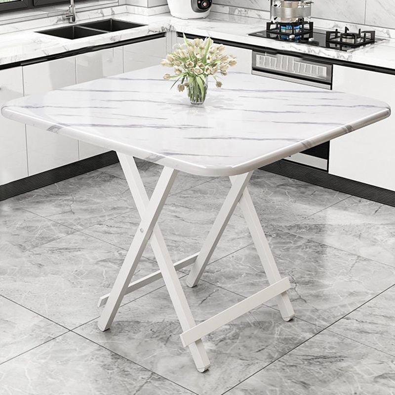 MDF Modern Square Dining Table Mesa de pedestal de acabado mate para el hogar