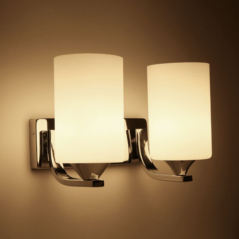 Ultra-moderne Zylinderwandleuchte milchigglaswandmontierte Leuchte für Schlafzimmer