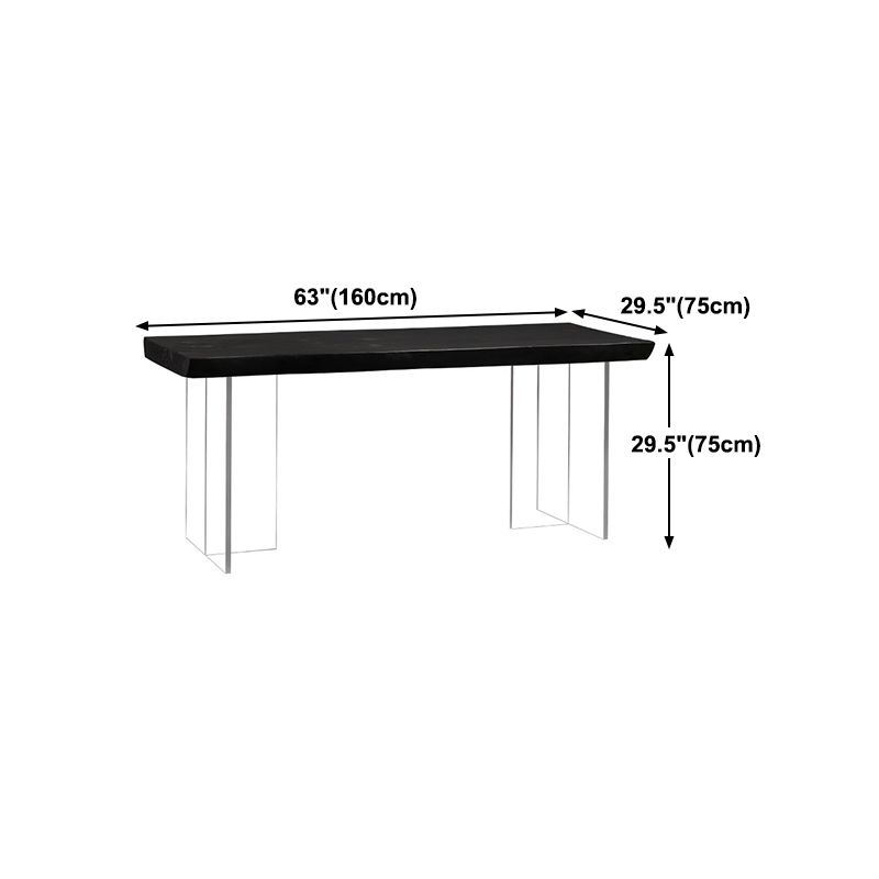 Modern Black in Solid Wood Counter Table Specialty Dining Table for Kitchen