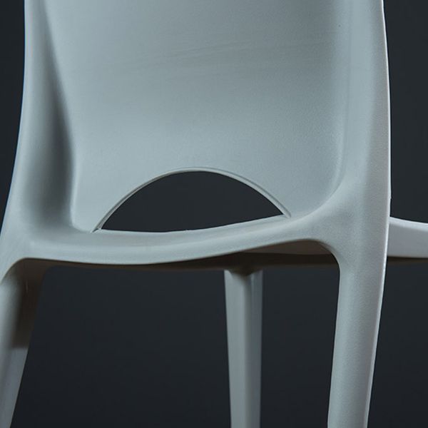 Plastic Scandinavian Kitchen Dining Room Chair Open Back Side Chair