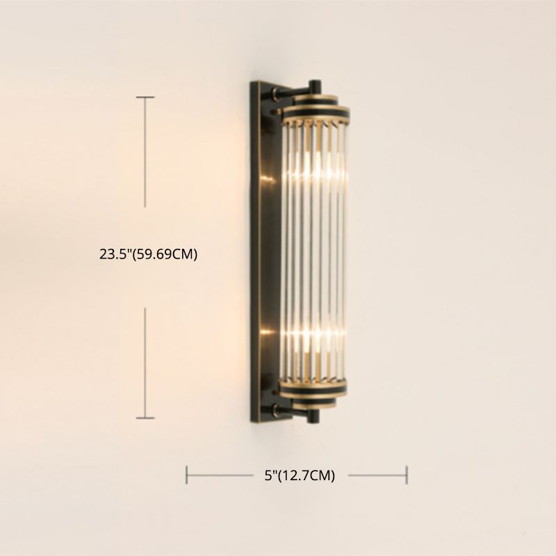Contemporary Tubular Wall Mounted Lights Glass Flush Mount Wall Sconce for Living Room