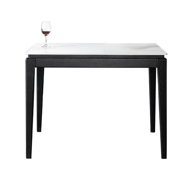 4-foot Stone Dining Site Table Industrial Style Square Dining Table for Home
