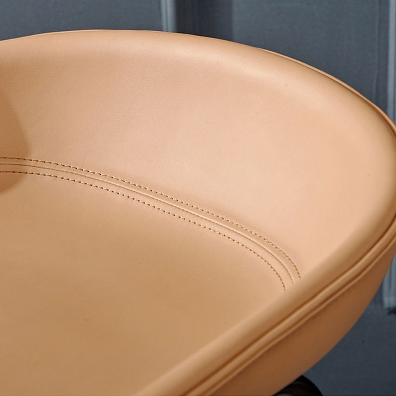 Contemporary Faux Leather Counter Stool Counter Height Bar Stool with Footrest