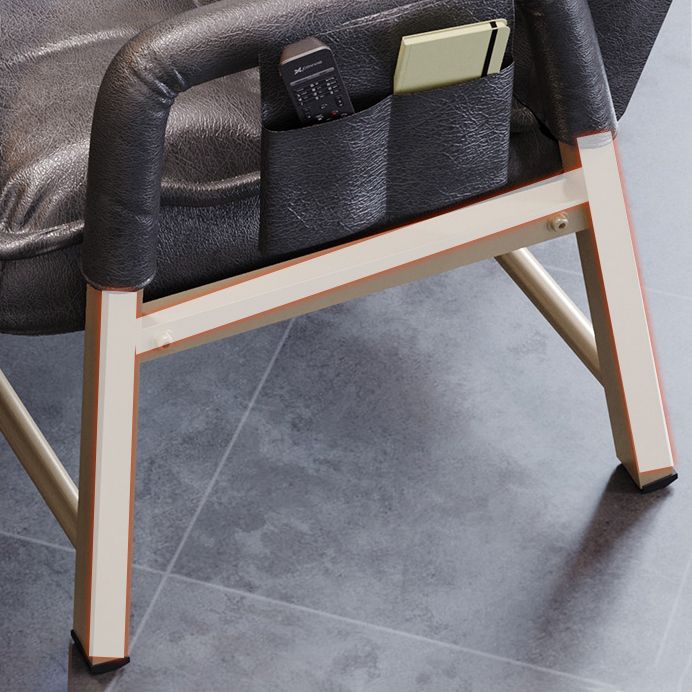 Chaise d'appoint rembourrée de Style contemporain, chaise de salle à manger simple avec bras à dossier solide, pour usage domestique