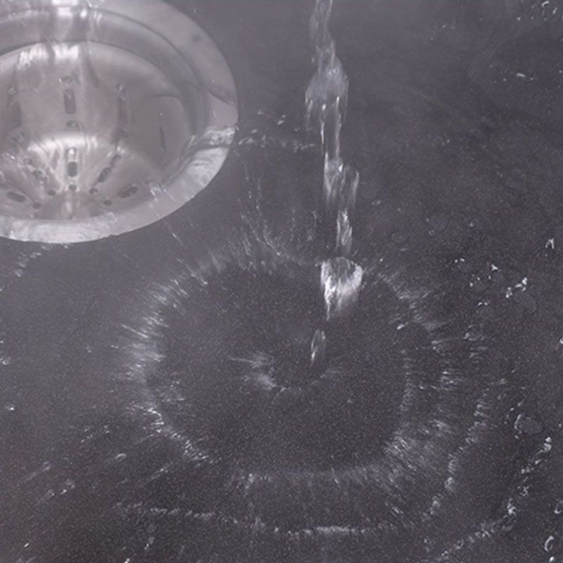 Quartz Kitchen Sink Undermount Round Shape Kitchen Bar Sink with Basket Strainer