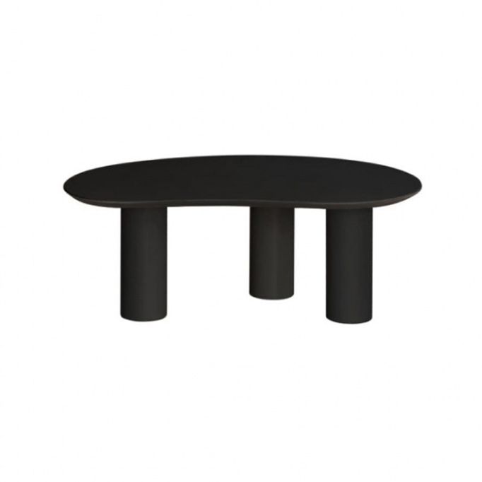 3 Legs Wooden Coffee Table Cloud Shaped Cocktail Table - 13" H