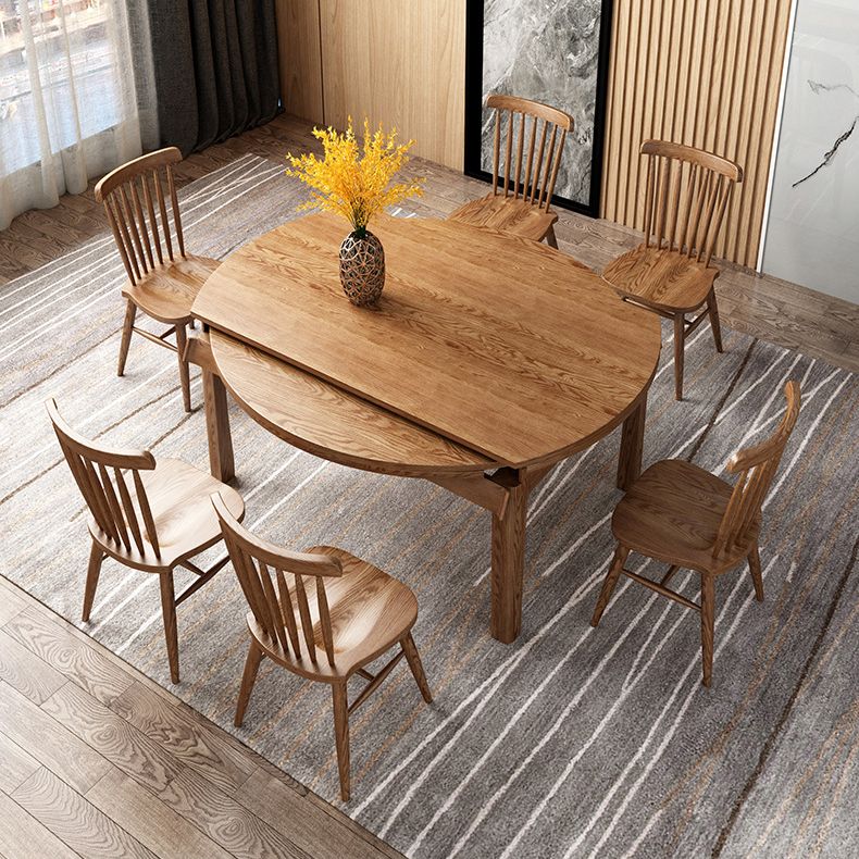 Modern Kitchen Wooden Dining Furniture Set with Round Table Formal Dining Room Table Set