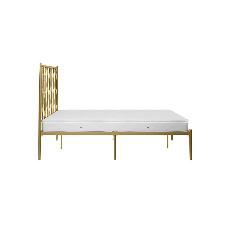Metal Headboard Standard Bed Rectangular Bed with Custom Legs