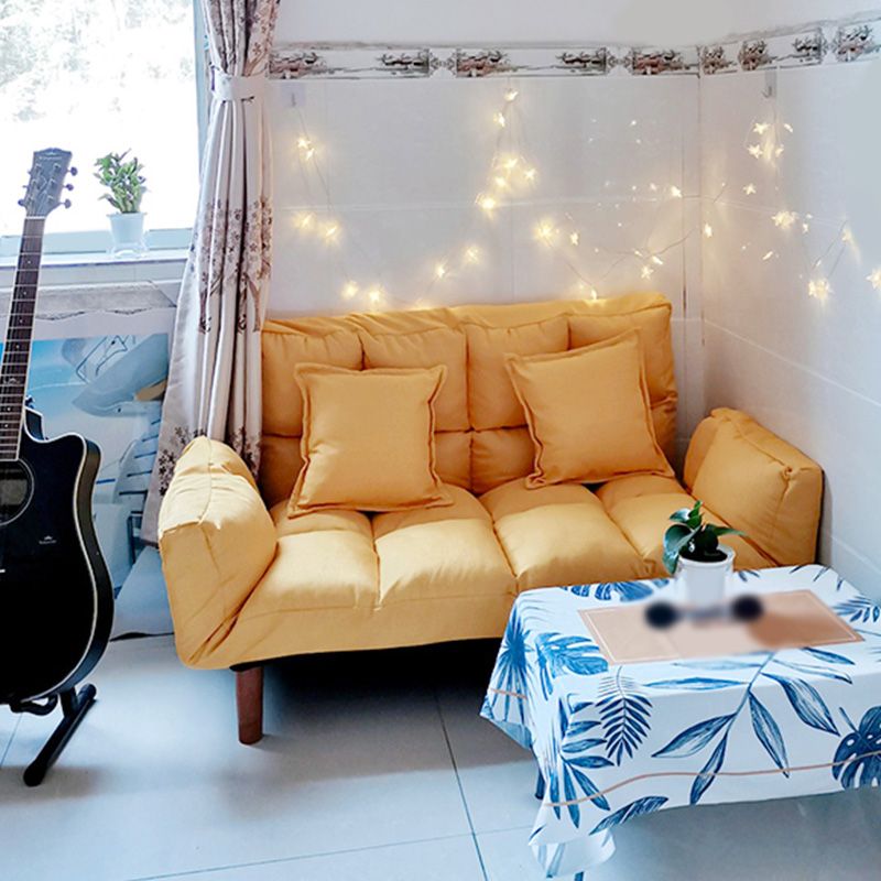 Square Arm Sofa Reclining 48.43" Biscuit Back Linen Loveseat