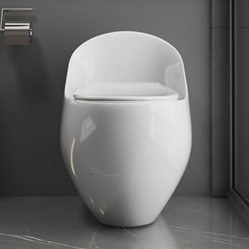 Contemporary Floor Mount Flush Toilet Siphon Jet Toilet Bowl for Washroom