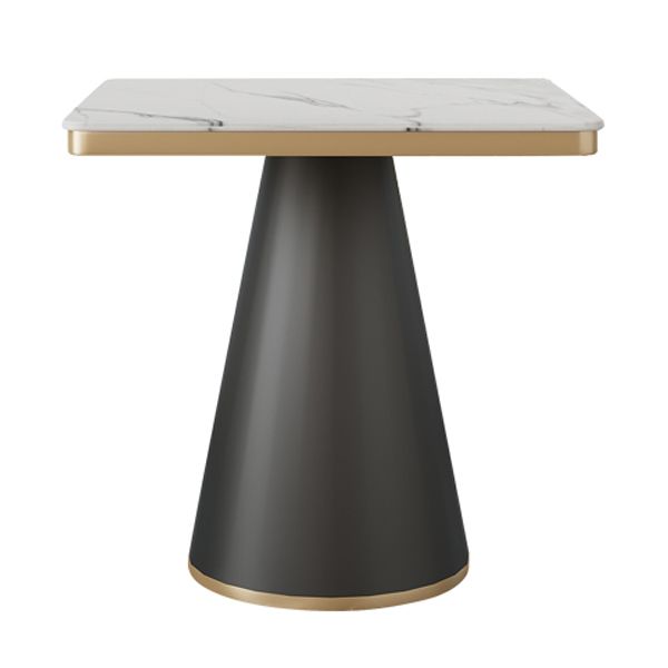 Sintered Stone Top Dining Table Traditional Luxury Dining Table with Metal Frame