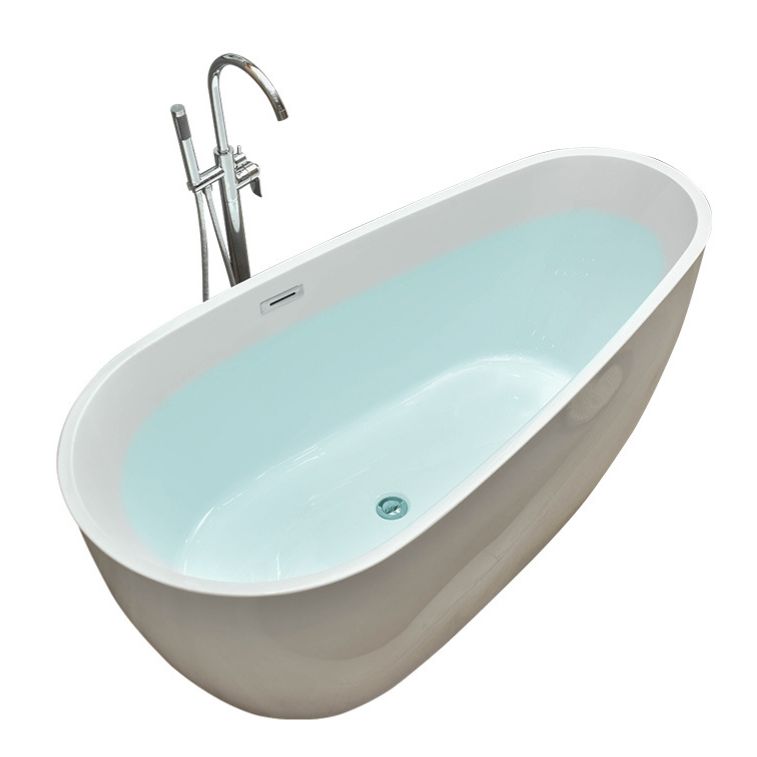 Center Modern Bathtub Freestanding Acrylic Soaking White Bath